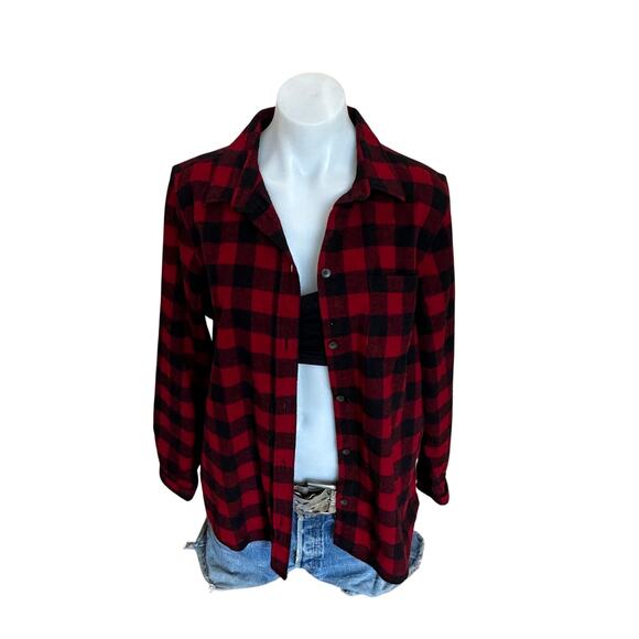 Beethoven Plaid Flannel Shirt Shacket MEDIUM Oversize Unique Plaid Musician Gift - Picture 4 of 6